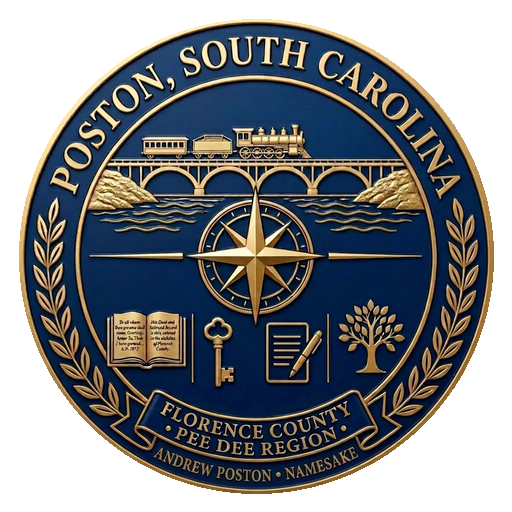 Poston, South Carolina historical archive seal
